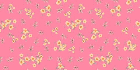 Vector pattern elementary usual fantasy flowers Colorful paisley wallpaper. Print design vector illustration.
