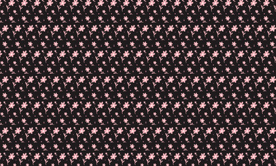 Dark Background and Pink Daisy Flower Pattern Background