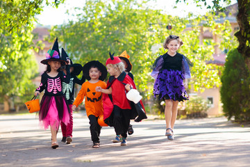 Obraz premium Kids trick or treat. Halloween fun for children.