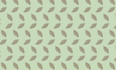 Green Background Cosmos Leaves Pattern Background