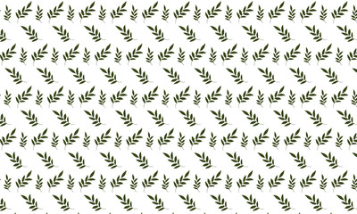 Green Italian Plant Rounded Leaves Pattern Background
