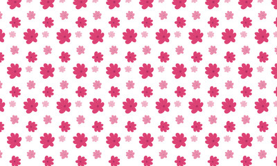 Red Browalia Flower Pattern Background