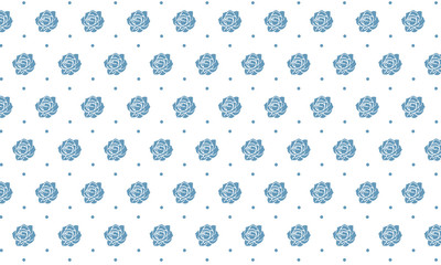 Blue Rose Flower with Dots Pattern Background