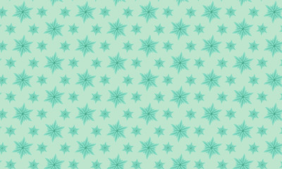 Fototapeta premium Turquoise Background and Lemon Balm Leaves Pattern Background