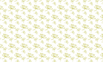 Yellow Yarrow Flower Pattern Background