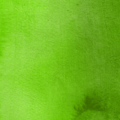 Watercolor green texture with abstract washes and brush strokes on the white paper background. Digital paper background.