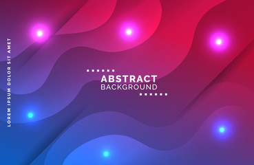 Abstract liquid background with vibrant gradient color. Abstract liquid shapes composition. Eps10 vector.
