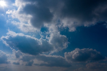 blue sky with white clouds