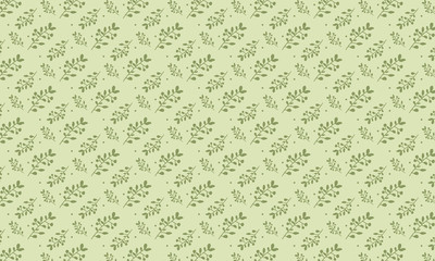 Green Background with Lily Leaves with Dots Pattern Background