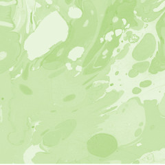 Bright green marble ink paper textures on white background. Chaotic abstract organic design.	