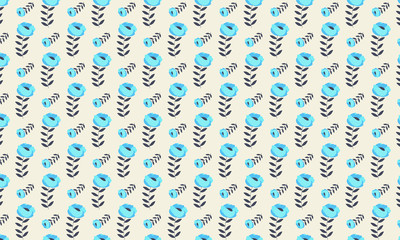 Turquoise Diascia Flower Brown Leaves Background Vector