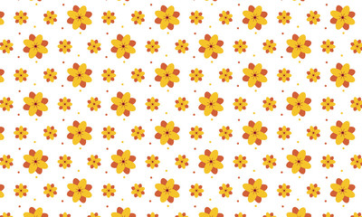 Yellow Flower Pattern Background 