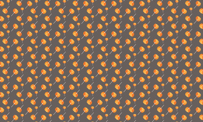 Orange Flower Pattern With Background