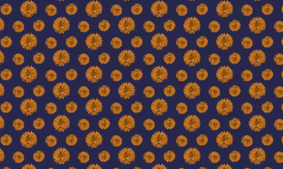 Orange Flower Pattern With Background