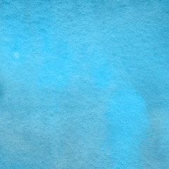 Colorful blue watercolor winter paper textures on white background. Chaotic abstract organic design.	