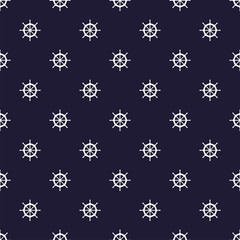 Seamless pattern with ship wheel