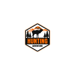 Hunting deer adventure - outdoor logo design