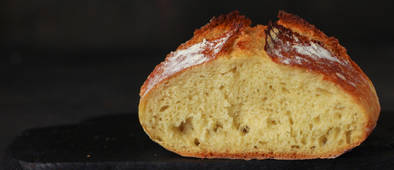 bread - freshly baked tasty pastries, menu concept. food background. copy space