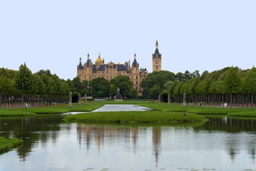 Obraz premium Schwerin Castle, State Capital Schwerin, Mecklenburg-Western Pomerania, Germany, Europe