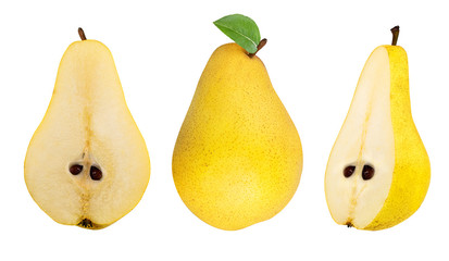 pears isolated on white background