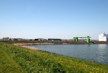 Fototapeta na wymiar view over IJsselmeer