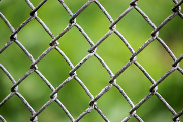 Fototapeta premium A closeup of a chain fence