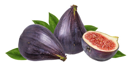 Fresh figs isolated on white background.