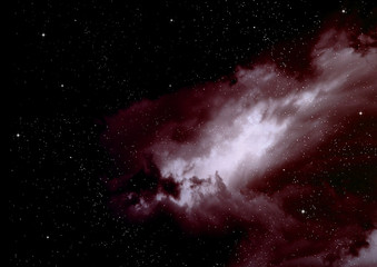 galaxy in a free space. 3D rendering