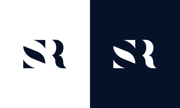 Abstract letter SR logo. This logo icon incorporate with abstract shape in the creative way.