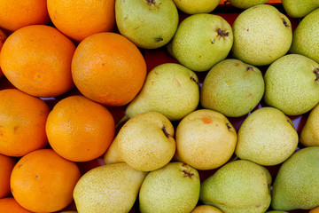Detail of  fruit stall at the open air market