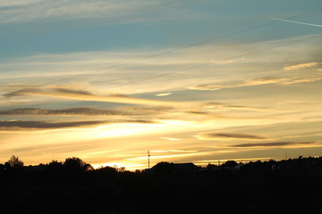 Golden Sunset in the Western U.S.