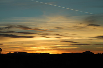 Golden Sunset in the Western U.S.