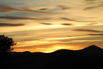 Golden Sunset in the Western U.S.