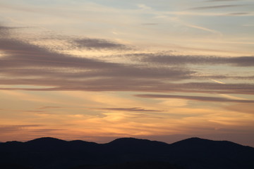 Fototapeta na wymiar Golden Sunset in the Western U.S.