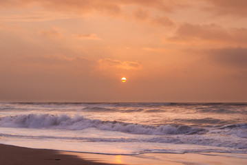 Fototapeta premium Atardecer en el mar