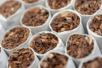 Close up cigarettes background