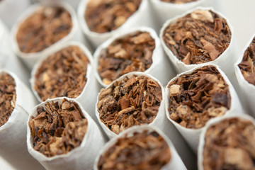 Close up cigarettes background