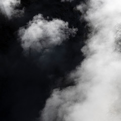 Detail of fumarole emitting gases and steam at the Jardim da Courela garden in the centre of the village of Furnas on São Miguel island in the Azores.
