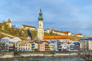 Fototapeta premium View of Burghausen, Germany