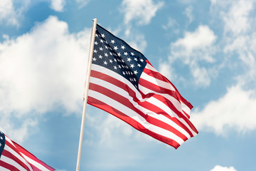 Fototapeta premium Two American Flags