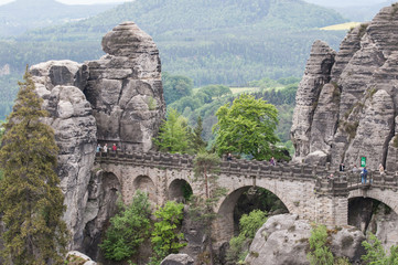 Fototapeta premium Die Bastei im Elbsandsteingebirge