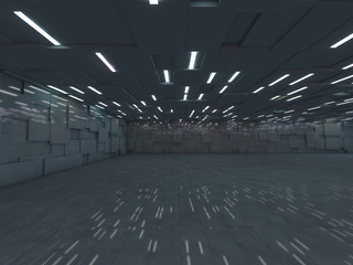 Abstract modern architecture background. 3D