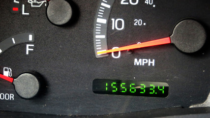 Vehicle Instrument Panel With LED Odometer