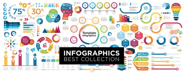 Vector mega set of infographic elements