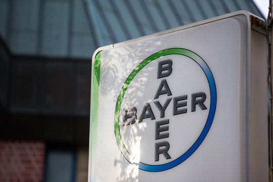 aachen, North Rhine-Westphalia/germany - 06 11 18: bayer sign in aachen germany