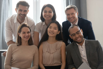 Obraz premium Happy professional multicultural international team portrait.