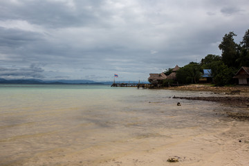 The shore of a resort in Koh Talu Island Thailand