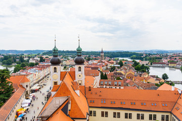 Telc square, UNESCO heritage town, View from tower
