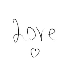 A beautiful symbol of the inscription love