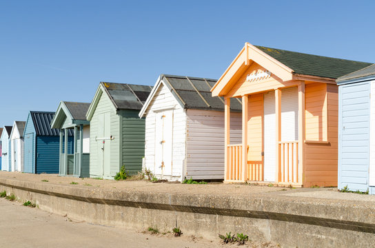 colorful beach huts